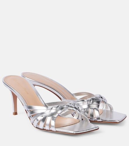 Mules Vyna 70 en cuir métallisé - Gianvito Rossi - Modalova
