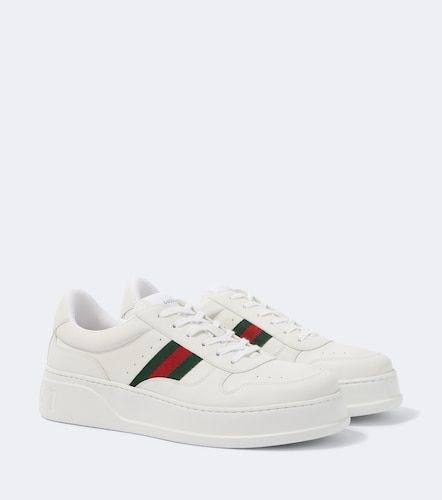 Gucci Baskets Web Stripe en cuir - Gucci - Modalova
