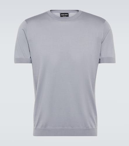 T-shirt en coton et soie - Giorgio Armani - Modalova