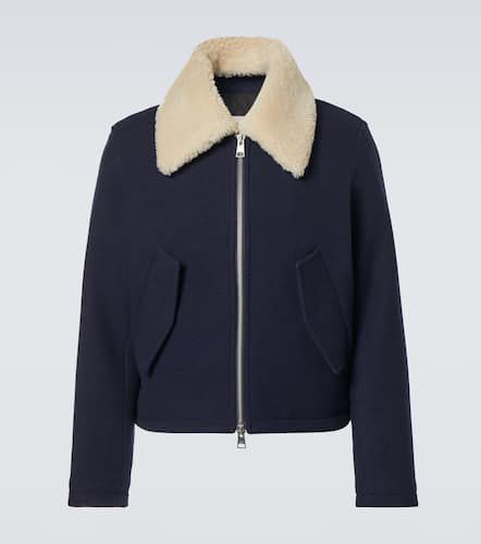 Veste en laine vierge et shearling - Ami Paris - Modalova