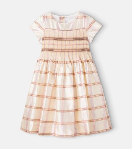 Robe Duchesse en soie à carreaux - Bonpoint - Modalova