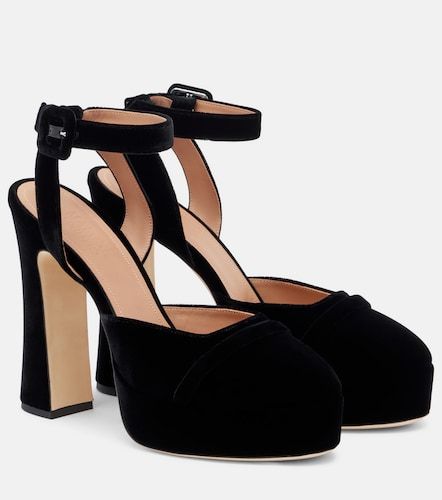 Escarpins Mora à plateau en velours - Malone Souliers - Modalova