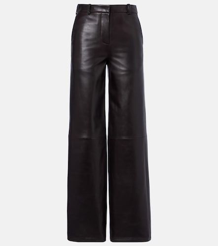 Pantalon large Coda en cuir - Nour Hammour - Modalova