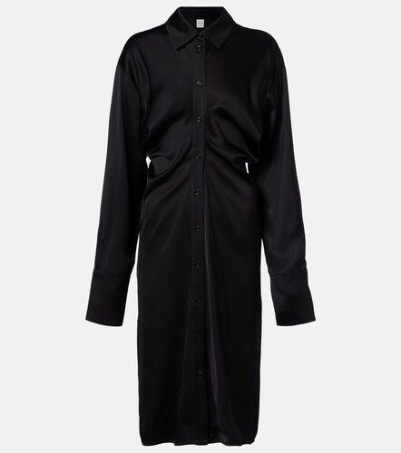 Robe chemise Slouch en crêpe de satin - Toteme - Modalova