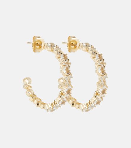 Boucles d'oreilles en or 14 ct, diamants et topazes - Suzanne Kalan - Modalova