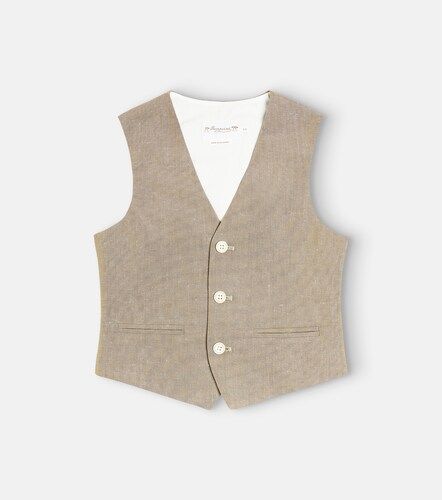 Gilet Angus en lin et coton - Bonpoint - Modalova