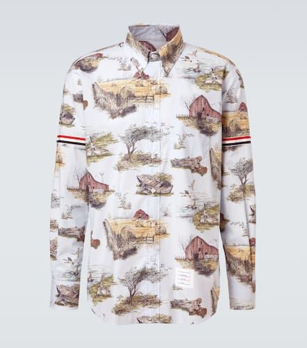 Chemise imprime en coton - Thom Browne - Modalova