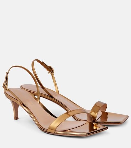 Sandales Ribbon 55 en cuir métallisé - Gianvito Rossi - Modalova