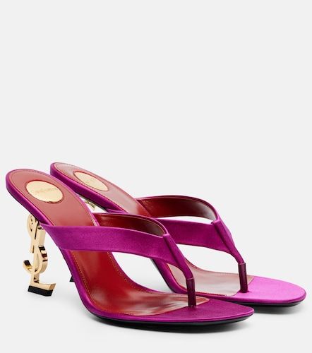 Mules Opyum en crêpe de satin - Saint Laurent - Modalova