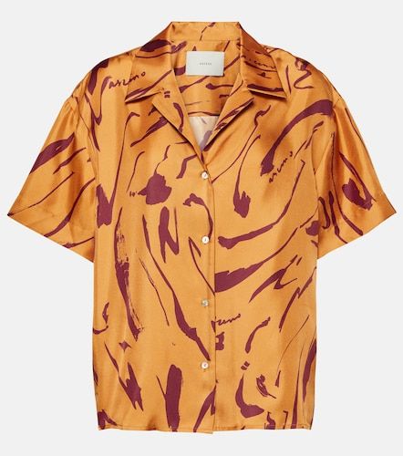 Chemise Prague en soie à imprimé - Asceno - Modalova