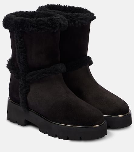 Bottines Teddi en cuir et shearling - Aquazzura - Modalova