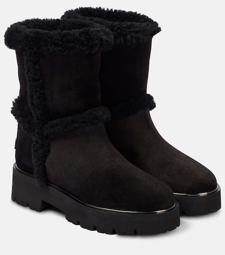Bottines Teddi en cuir à finitions en peau lainée - Aquazzura - Modalova