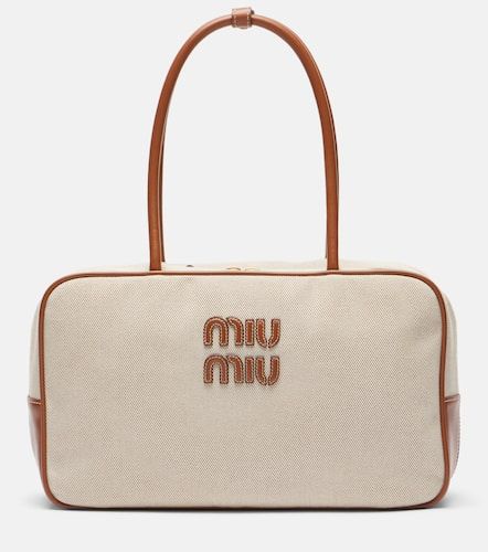 Miu Miu Sac Beau en toile et cuir - Miu Miu - Modalova