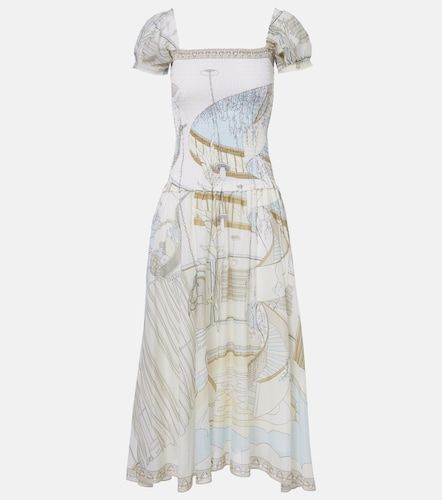 Robe en soie et coton à imprimé - Tory Burch - Modalova
