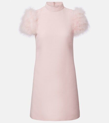 Robe en Crepe Couture à plumes - Valentino - Modalova