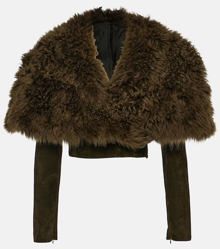 Alaïa Veste courte en shearling et daim - Alaia - Modalova