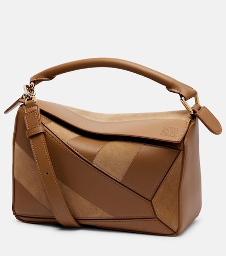 Sac à main Puzzle Small en cuir et daim - Loewe - Modalova
