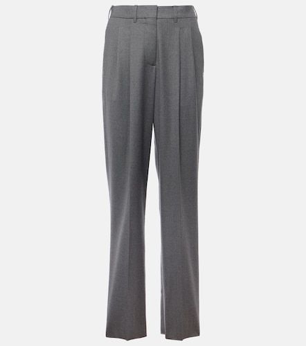 Pantalon droit en flanelle de laine - Stella McCartney - Modalova