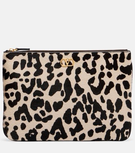 Pochette VLogo en cuir façon poulain - Valentino Garavani - Modalova