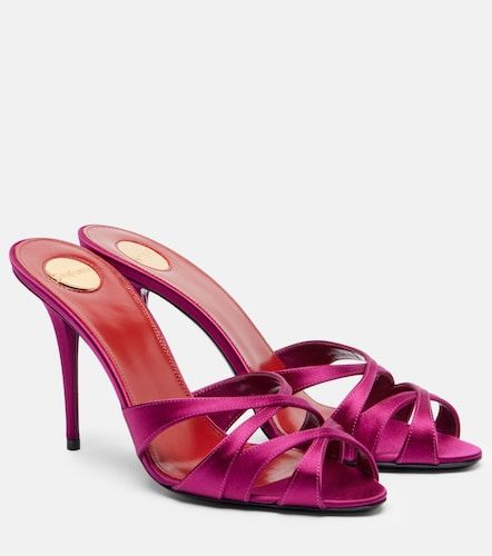 Mules Chandelle 95 en crêpe de satin - Saint Laurent - Modalova
