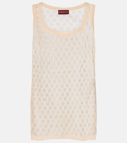 Débardeur GG en soie à ornements - Gucci - Modalova