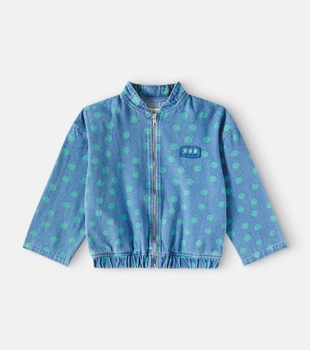 Veste bomber Smiley imprimée en jean - The New Society - Modalova