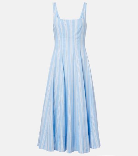 Robe midi Wells rayée en coton - Staud - Modalova