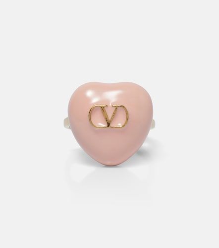 Bague Cœur Royal VLogo en émail - Valentino - Modalova