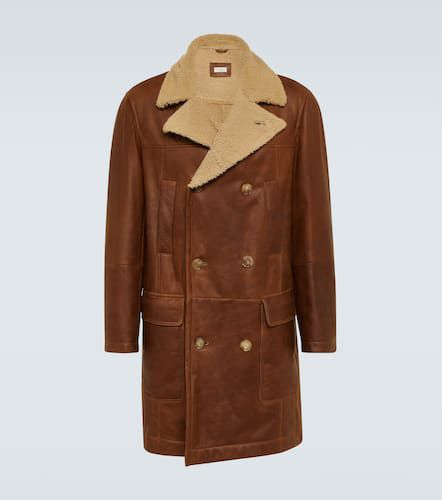 Manteau en cuir et shearling - Brunello Cucinelli - Modalova