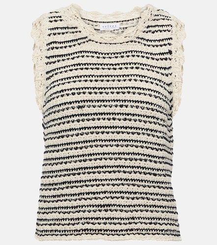 Gilet Sophie en coton mélangé à rayures - Velvet - Modalova