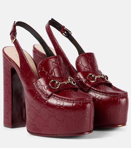 Escarpins Horsebit GG à plateau en cuir - Gucci - Modalova