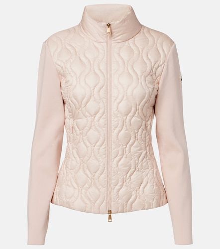 Cardigan en coton à empiècements en duvet - Moncler - Modalova