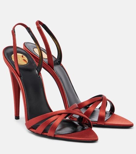 Sandales slingback Kate en crêpe de satin - Saint Laurent - Modalova