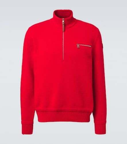 Pull demi-zippé en laine et cachemire - Moncler - Modalova