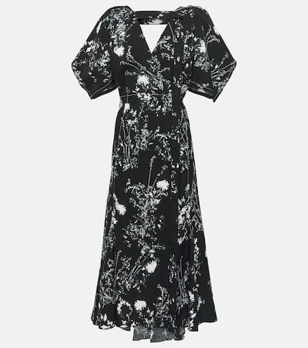 Robe midi à fleurs - Victoria Beckham - Modalova