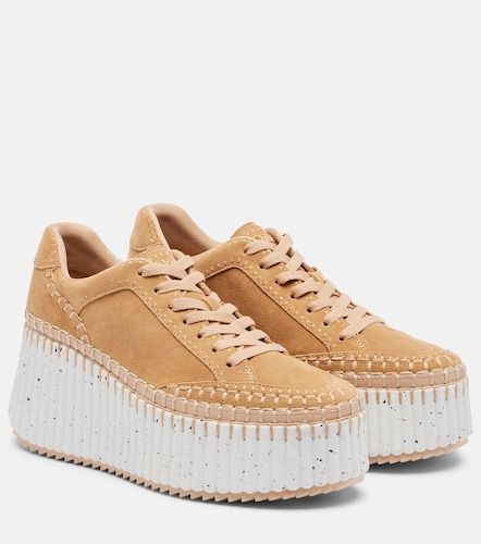 Chloé Baskets Nama à plateforme en daim - Chloe - Modalova