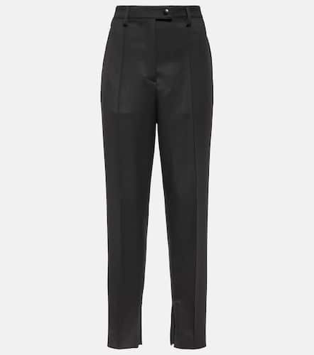 Pantalon tapered en laine mélangée - Prada - Modalova