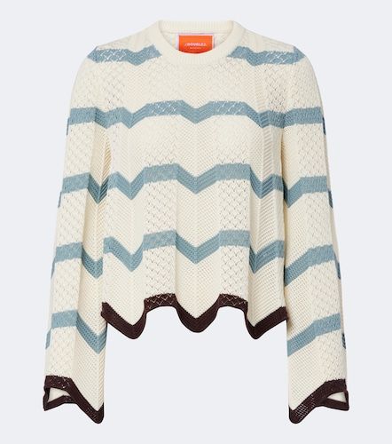 Pull court en coton à motif chevron - La DoubleJ - Modalova