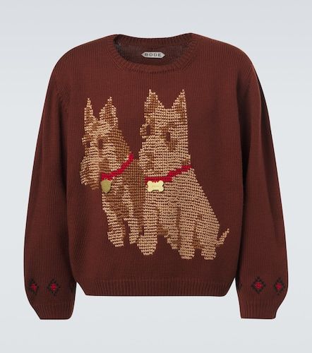 Bode Pull Scottie brodé en laine - Bode - Modalova