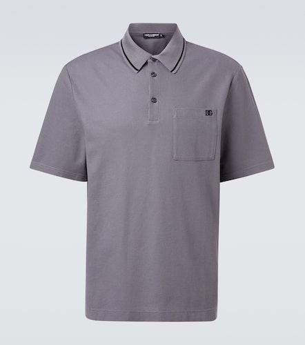 Polo DG brodé en coton - Dolce&Gabbana - Modalova