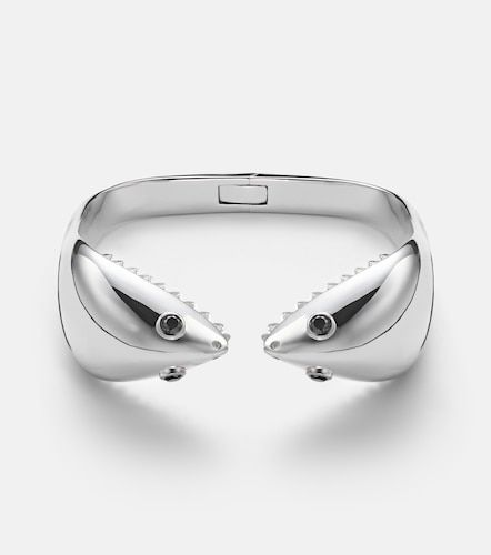 Yvonne Léon Bracelet Requin en or blanc 9 ct et diamants - Yvonne Leon - Modalova