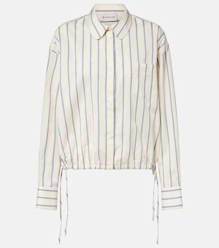 Chemise en coton et soie à rayures - Moncler - Modalova
