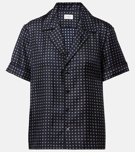 Chemise de pyjama en soie à imprimé - Saint Laurent - Modalova