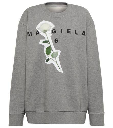 Sweat-shirt imprimé en coton - MM6 Maison Margiela - Modalova