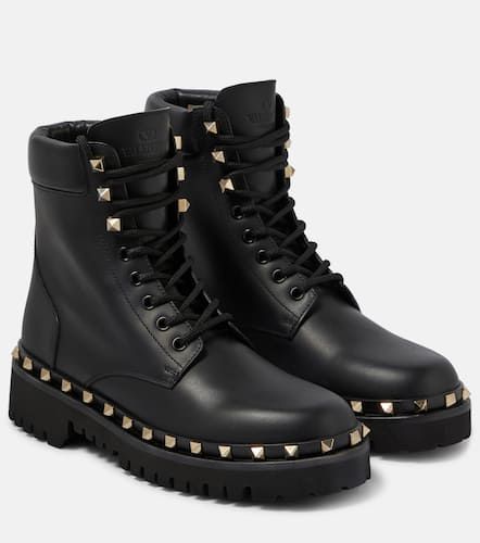 Bottines Rockstud en cuir - Valentino Garavani - Modalova