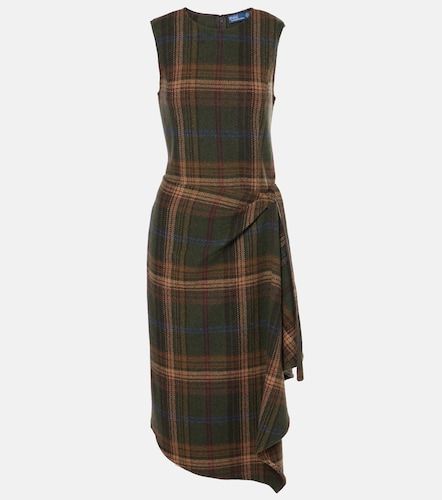 Robe en laine mélangée à carreaux - Polo Ralph Lauren - Modalova