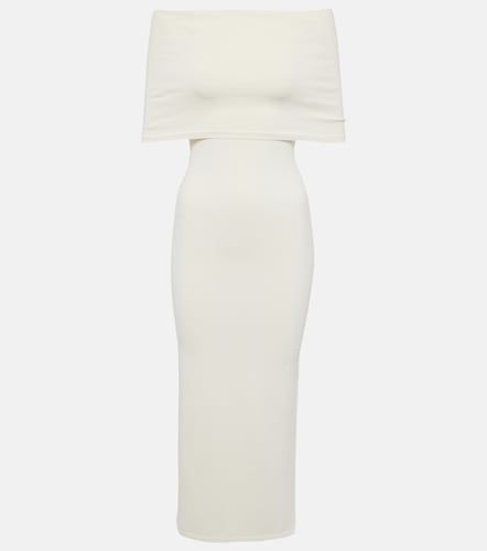 Robe midi en maille côtelée à épaules dénudées - Wardrobe.NYC - Modalova