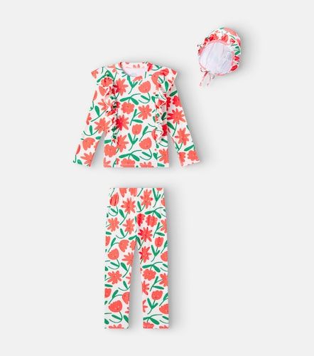Set maillot et bonnet de bain à fleurs - Jellymallow - Modalova