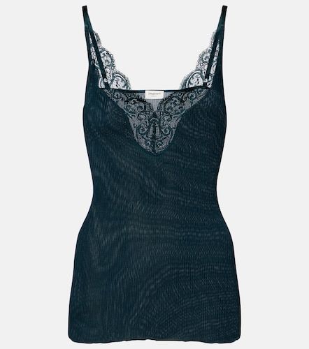 Top en soie et dentelle - Saint Laurent - Modalova