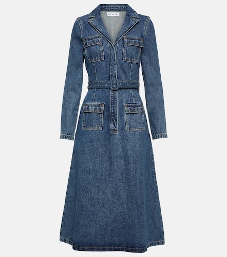 Robe ceinturée en denim - Self-Portrait - Modalova